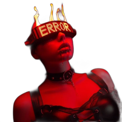 crown, hat, weapon, mask, cyberpunk, 3d render, concept art, comic book art transparent PNG cut-out
