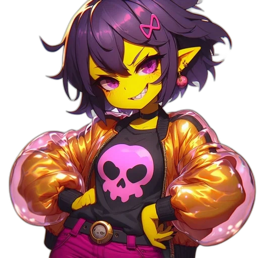 jacket, weapon, staff, mask, pixel art, concept art, cyberpunk, anime transparent PNG cut-out