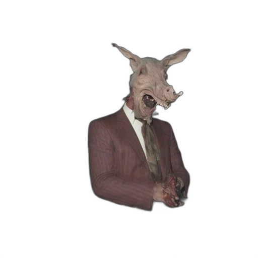 mask, creature, animal, staff, concept art, 3d render, pixel art, fantasy art transparent PNG cut-out