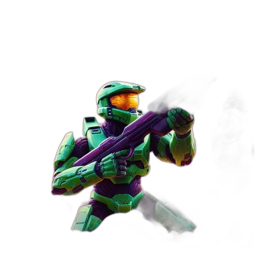 robot, weapon, staff, sword, concept art, pixel art, 3d render, vaporwave transparent PNG cut-out
