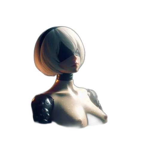 robot, mask, crown, face, 3d render, concept art, cyberpunk, pixel art transparent PNG cut-out