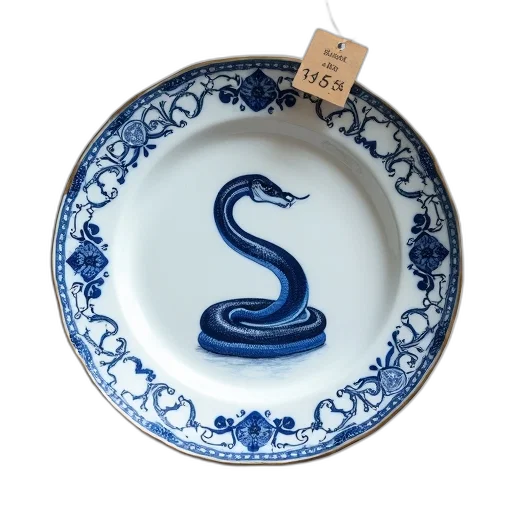 food, jewelry, blue, decorative, plate, intricate, designs, snake transparent PNG cut-out