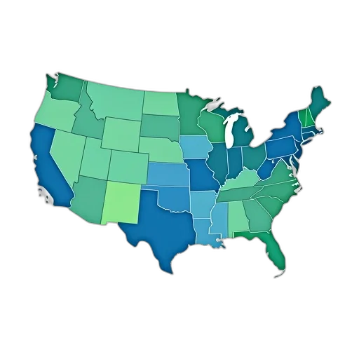 blue, green, map, united transparent PNG cut-out