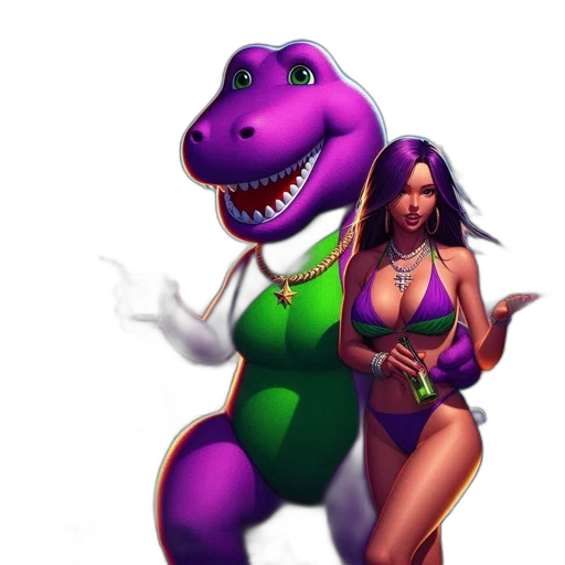 dragon, concept art, fantasy art, pixel art, comic book art, anthropomorphic, purple, dinosaur transparent PNG cut-out