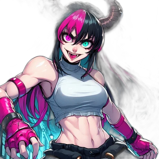 cyberpunk, concept art, fantasy art, comic book art, neon, dark, colorful, red transparent PNG cut-out