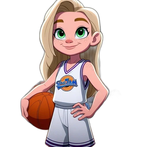 cartoon, concept art, fantasy art, pixel art, young, female, character, space transparent PNG cut-out