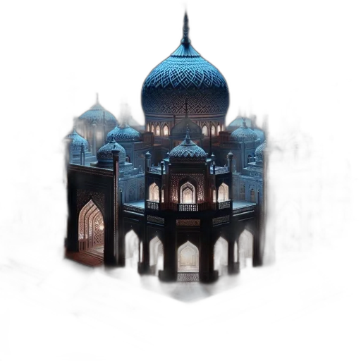 building, crown, concept art, 3d render, pixel art, fantasy art, fog, night transparent PNG cut-out