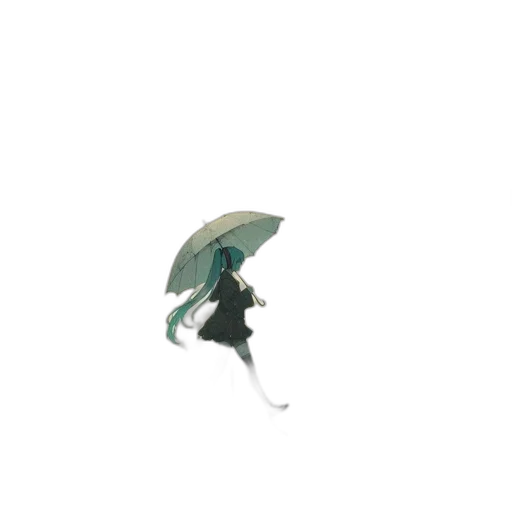 umbrella, hat, staff, creature, 3d render, concept art, pixel art, anime transparent PNG cut-out