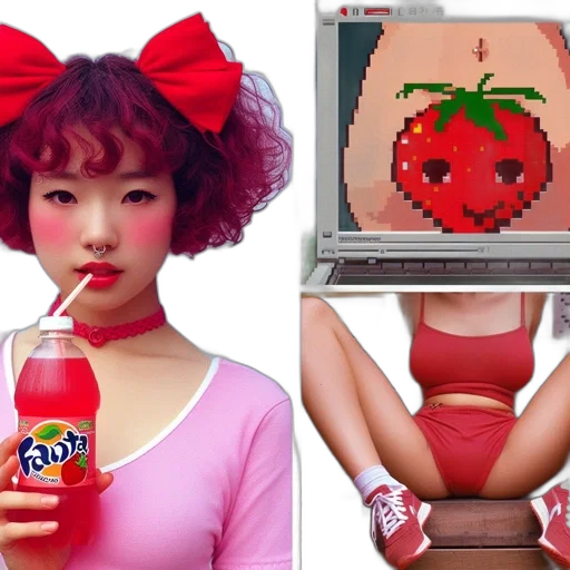 food, dress, creature, furniture, concept art, photorealistic, oil painting, vaporwave transparent PNG cut-out