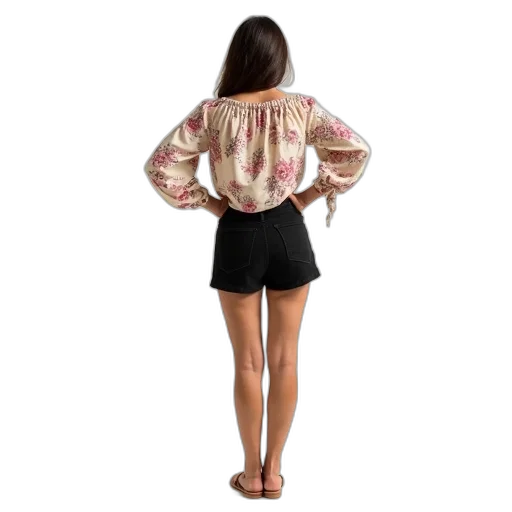 jacket, dress, woman, standing, her, hands, hips, wearing transparent PNG cut-out