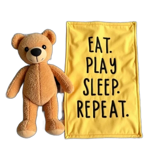 teddy, bear, yellow, quilt transparent PNG cut-out