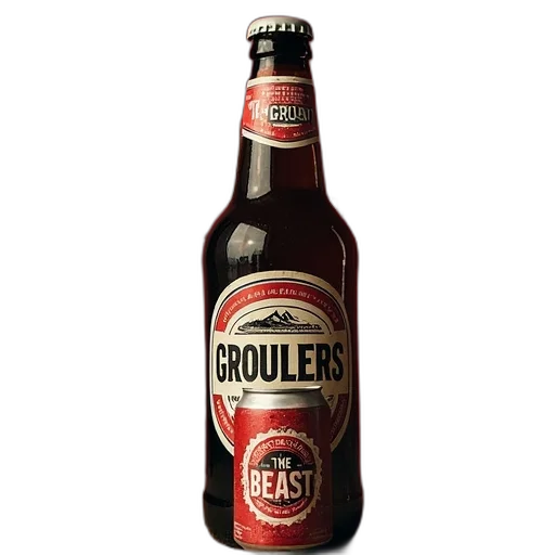 bottle, food, promotional, image, product, called, groulers, tagline transparent PNG cut-out