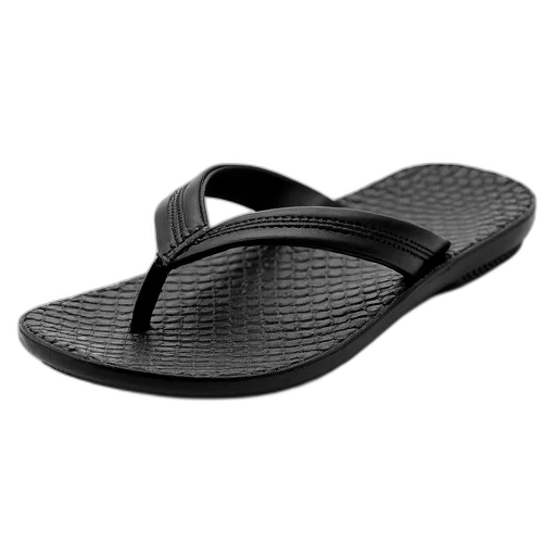 shoes, hat, weapon, 3d render, black, flip-flop, textured, sole transparent PNG cut-out