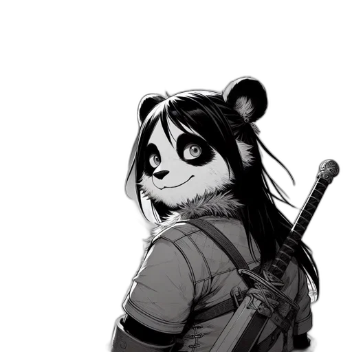 weapon, animal, staff, mask, comic book art, concept art, anime, cartoon transparent PNG cut-out