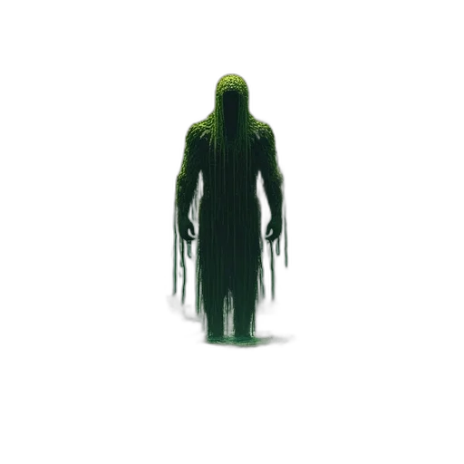 creature, animal, hair, mask, concept art, pixel art, comic book art, 3d render transparent PNG cut-out