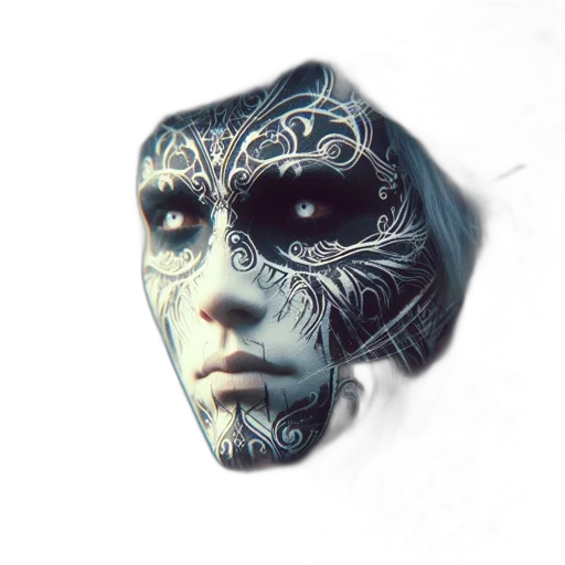 mask, face, jewelry, creature, fantasy art, 3d render, photorealistic, concept art transparent PNG cut-out