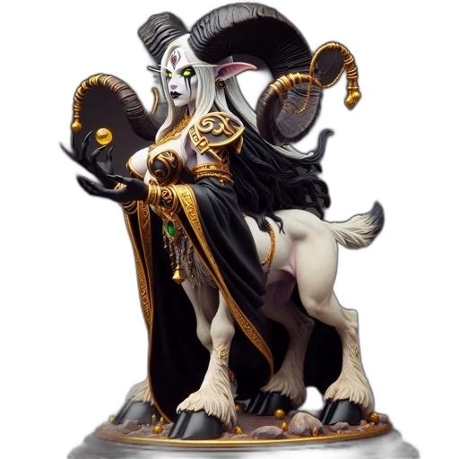 concept art, fantasy art, 3d render, artistic, sculpture, portrays, hybrid, creature transparent PNG cut-out