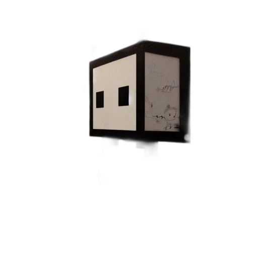 furniture, building, robot, face, 3d render, pixel art, concept art, photorealistic transparent PNG cut-out