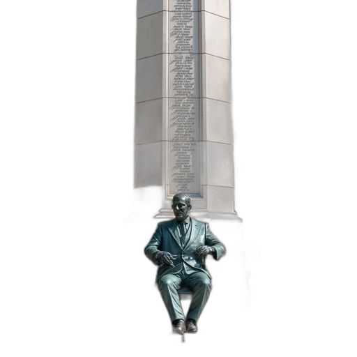 sword, staff, umbrella, building, 3d render, concept art, vaporwave, bronze transparent PNG cut-out