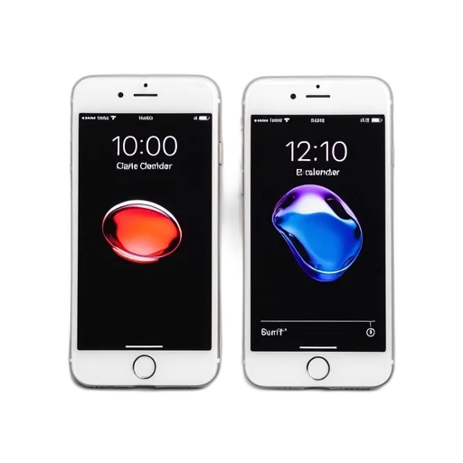 two, identical, white, iphones, displayed, side, each, iphone transparent PNG cut-out