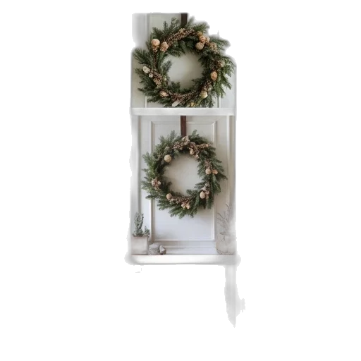 earth tones, collage, farmhouse, christmas transparent PNG cut-out
