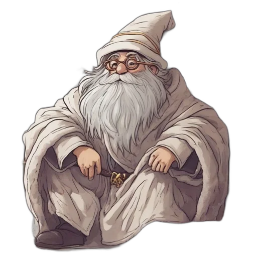 staff, hat, face, creature, concept art, fantasy art, pixel art, watercolor transparent PNG cut-out
