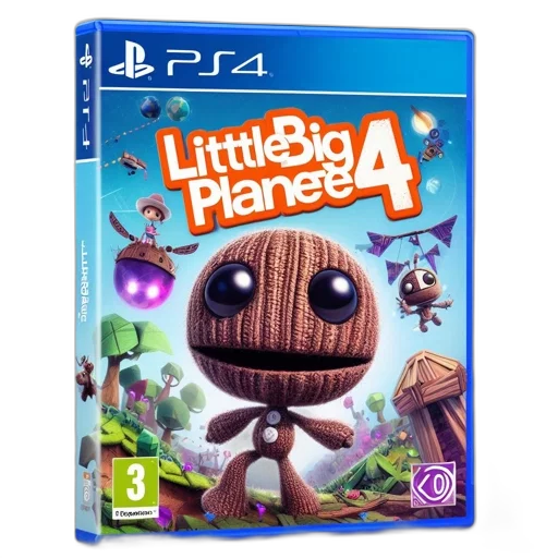 concept art, 3d render, littlebigplanet, ps4, cover, shows, protagonist, small transparent PNG cut-out