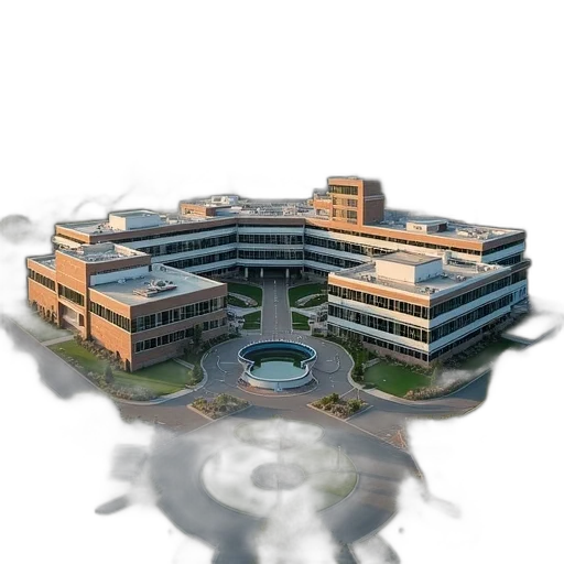 building, 3d render, concept art, photorealistic, medical, center, munsom, healthcare transparent PNG cut-out
