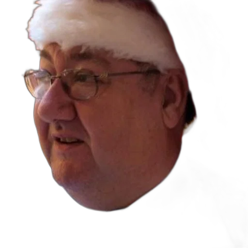 hat, staff, face, crown, photorealistic, person, wearing, santa transparent PNG cut-out