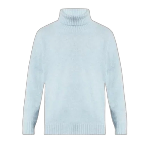 jacket, pastel, blue, monochrome, light, turtleneck, sweater, ribbed transparent PNG cut-out