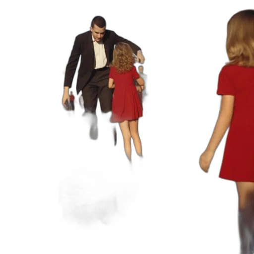 dress, concept art, 3d render, photorealistic, cartoon, city street, fire, fog transparent PNG cut-out