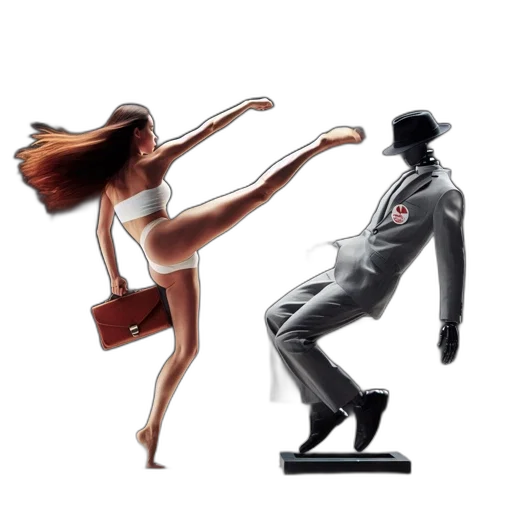 dress, robot, concept art, photorealistic, comic book art, fantasy art, woman, performs transparent PNG cut-out