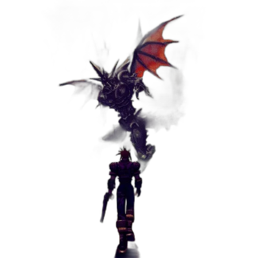 dragon, weapon, sword, staff, concept art, pixel art, fantasy art, 3d render transparent PNG cut-out