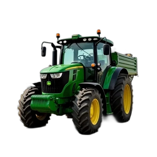 green, tractor, large, combine, harvester, attachment, parked, dirt transparent PNG cut-out