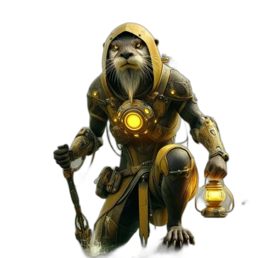 staff, creature, animal, mask, concept art, fantasy art, 3d render, comic book art transparent PNG cut-out
