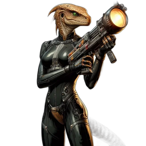 dragon, staff, weapon, robot, concept art, 3d render, comic book art, fantasy art transparent PNG cut-out