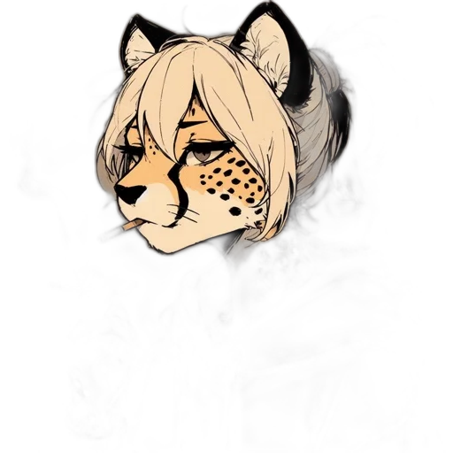 mask, animal, face, staff, watercolor, concept art, anime, fantasy art transparent PNG cut-out