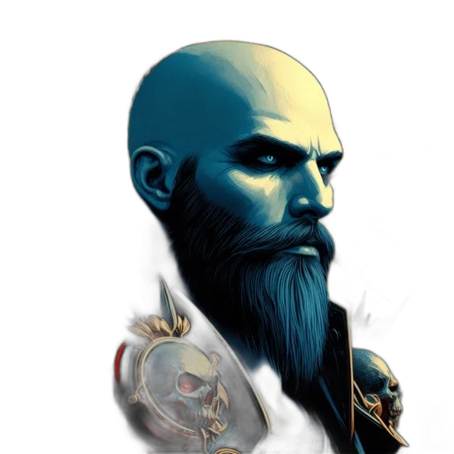 face, staff, mask, fantasy art, concept art, pixel art, photorealistic, blue transparent PNG cut-out