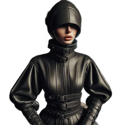 jacket, dress, 3d render, concept art, photorealistic, cyberpunk, dark, monochrome transparent PNG cut-out