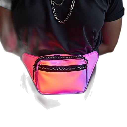 jacket, jewelry, vaporwave, 3d render transparent PNG cut-out