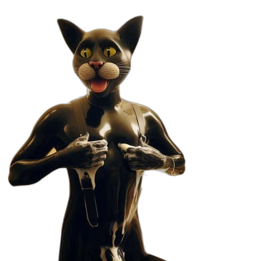animal, mask, robot, staff, 3d render, concept art, cartoon, anthropomorphic transparent PNG cut-out