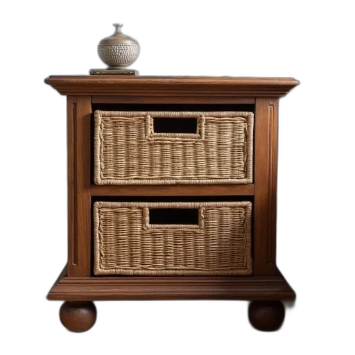 furniture, 3d render, two, drawer transparent PNG cut-out
