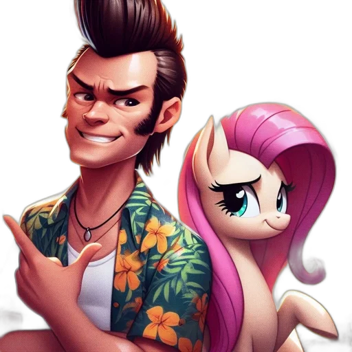 hair, cartoon, concept art, comic book art, fantasy art, two, characters, slicked-back-haired transparent PNG cut-out