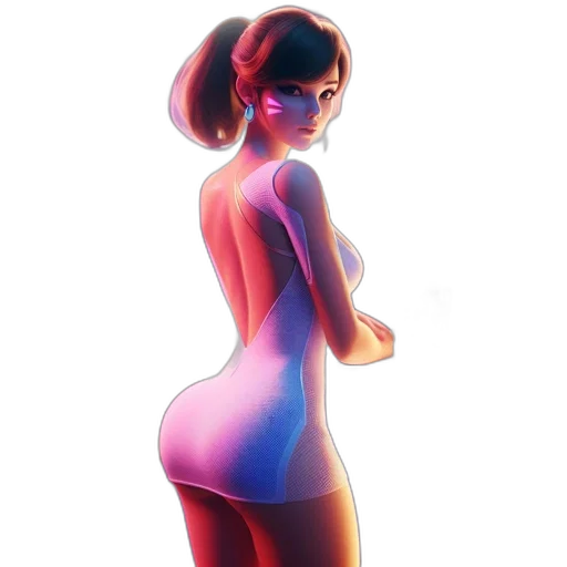dress, robot, concept art, 3d render, pixel art, fantasy art, neon lights, fire transparent PNG cut-out