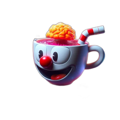 food, robot, crown, weapon, 3d render, vaporwave, concept art, pixel art transparent PNG cut-out
