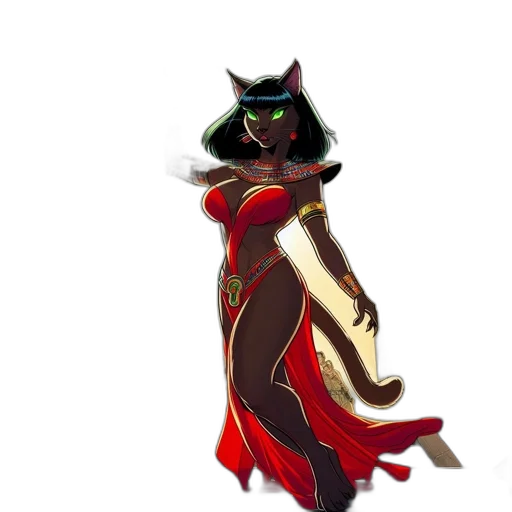 staff, dress, mask, concept art, pixel art, fantasy art, comic book art, red transparent PNG cut-out