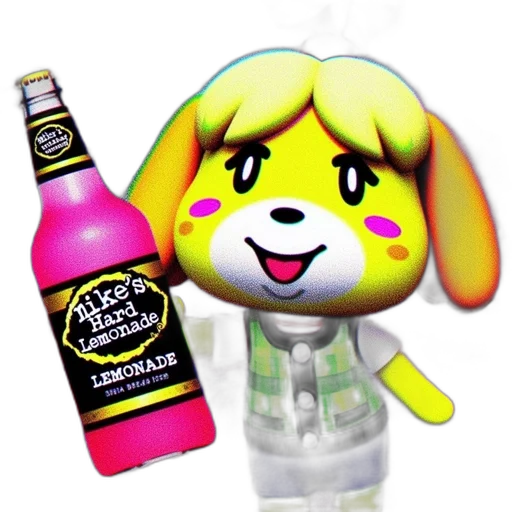 bottle, animal, 3d render, vaporwave, pixel art, concept art, animated, dog transparent PNG cut-out
