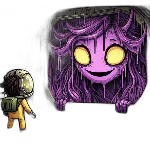 robot, mask, creature, face, concept art, fantasy art, comic book art, pixel art transparent PNG cut-out