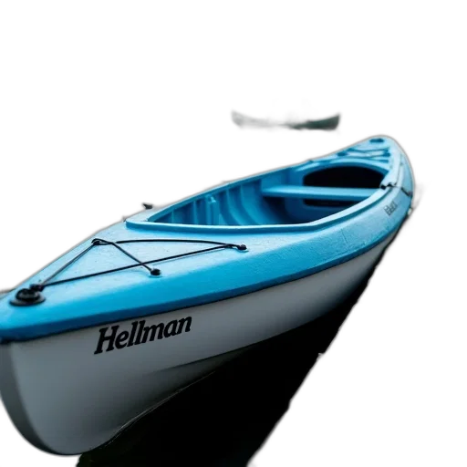 weapon, 3d render, photorealistic, blue, white, kayak, brand, name transparent PNG cut-out