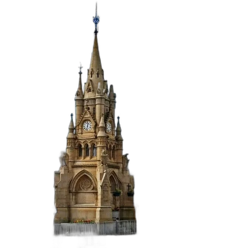 building, crown, staff, 3d render, concept art, photorealistic, picturesque, town transparent PNG cut-out